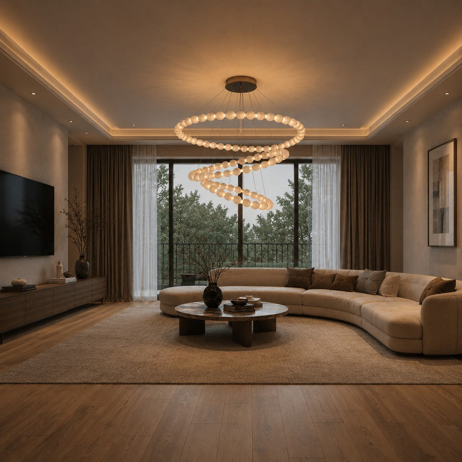 Marble Designer Chandelier Hanging LED Light Fixture