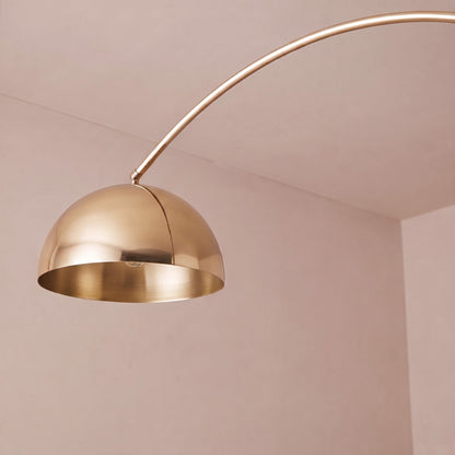 Marble Base Floor Lamp Gold Adjustable LED 60-72in
