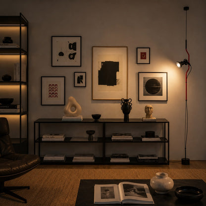 Floor-to-Ceiling Tension Floor Lamp Adjustable Spotlight