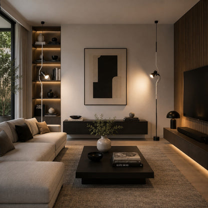 Floor-to-Ceiling Tension Floor Lamp Adjustable Spotlight
