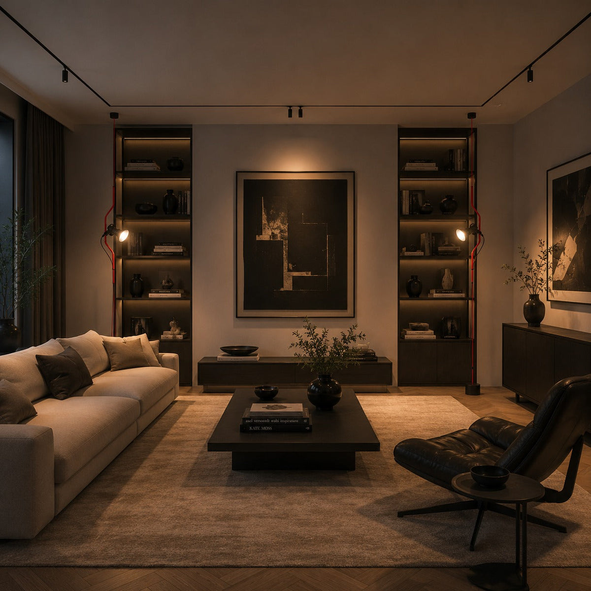 Floor-to-Ceiling Tension Floor Lamp Adjustable Spotlight