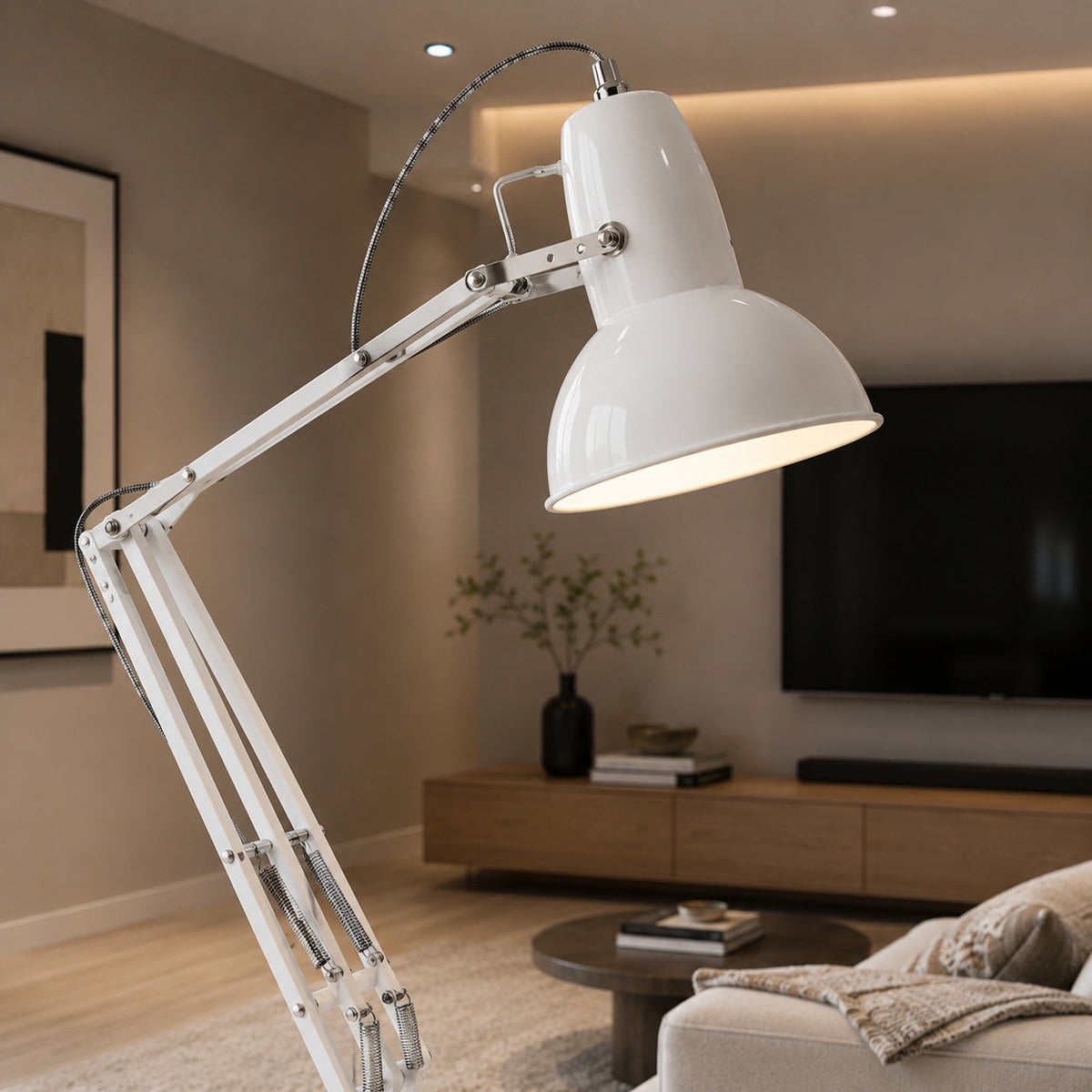Giant Metal Floor Lamp Adjustable Living Room Light