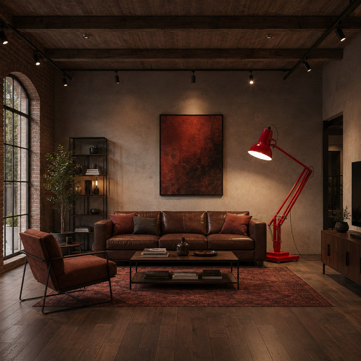 Giant Metal Floor Lamp Adjustable Living Room Light