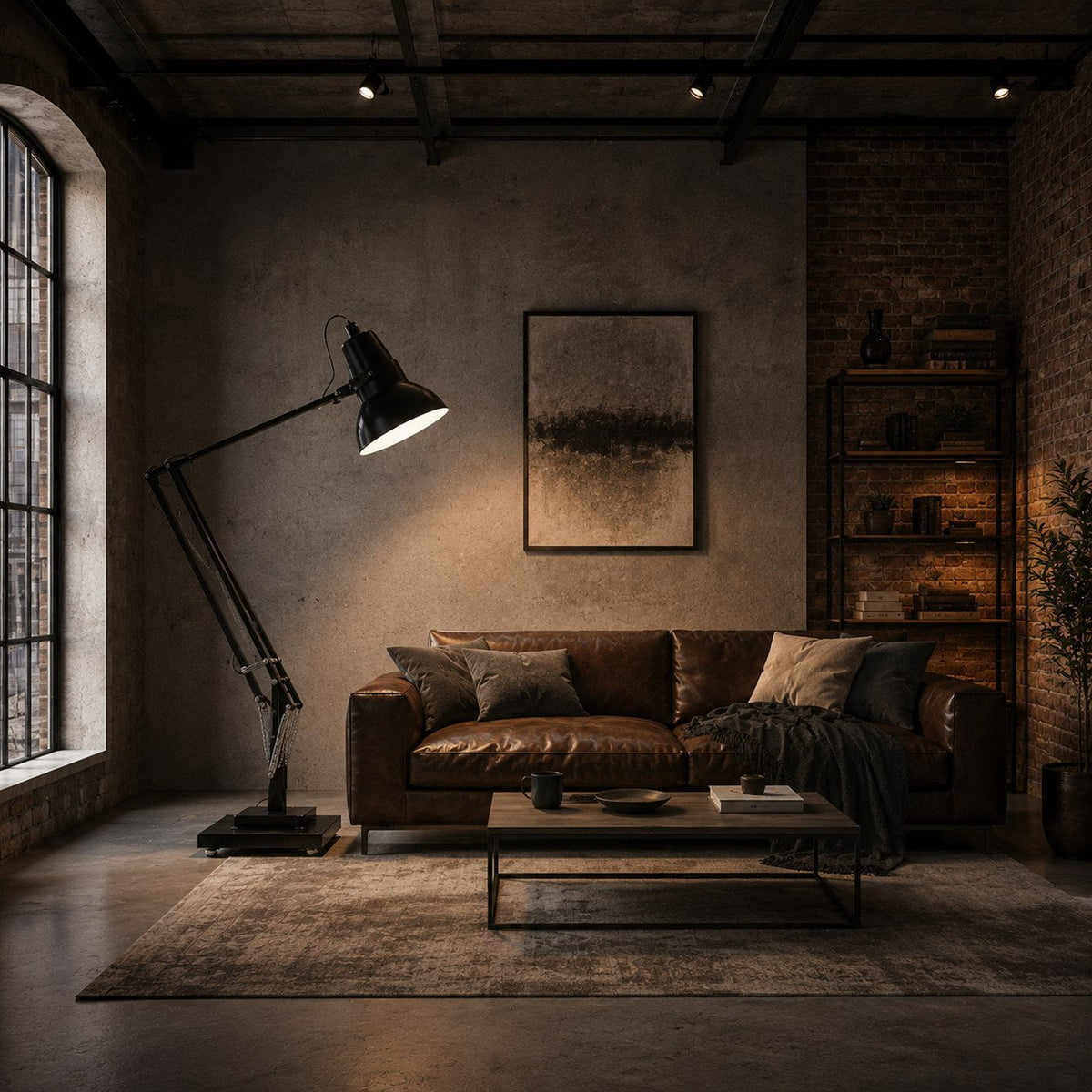 Giant Metal Floor Lamp Adjustable Living Room Light