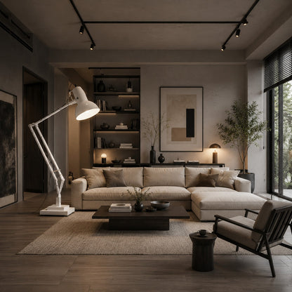 Giant Metal Floor Lamp Adjustable Living Room Light
