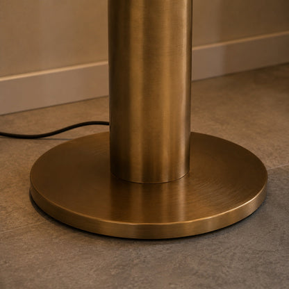 Cracked Glass Floor Lamp Bronze Adjustable LED Light