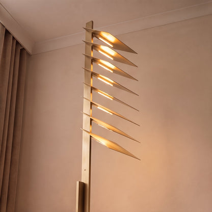 Industrial Aluminium Shade Floor Lamp Bronze LED