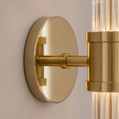Iron Chrome Wall Sconce Glass Shade Wall Mounted LED