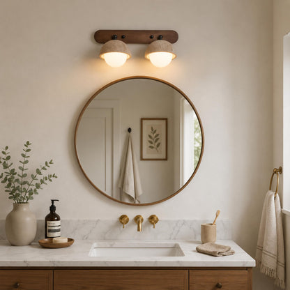 Travertine Pull Chain Wall Sconce