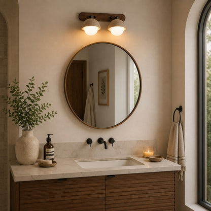 Travertine Pull Chain Wall Sconce