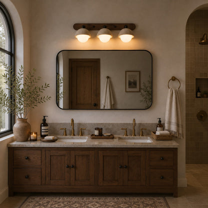 Travertine Pull Chain Wall Sconce