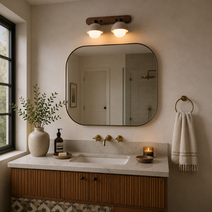 Travertine Pull Chain Wall Sconce