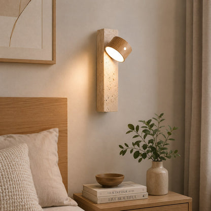 Wood Wall Light Adjustable USB Rechargeable LED Sconce