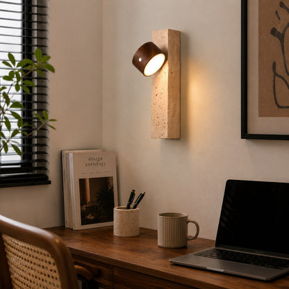 Wood Wall Light Adjustable USB Rechargeable LED Sconce