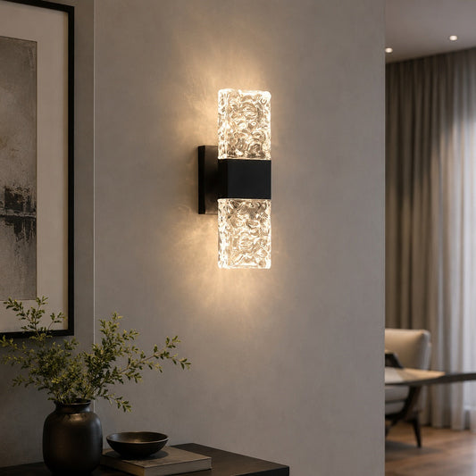 Crystal Wall Sconce Electroplated LED Wall Light Glam