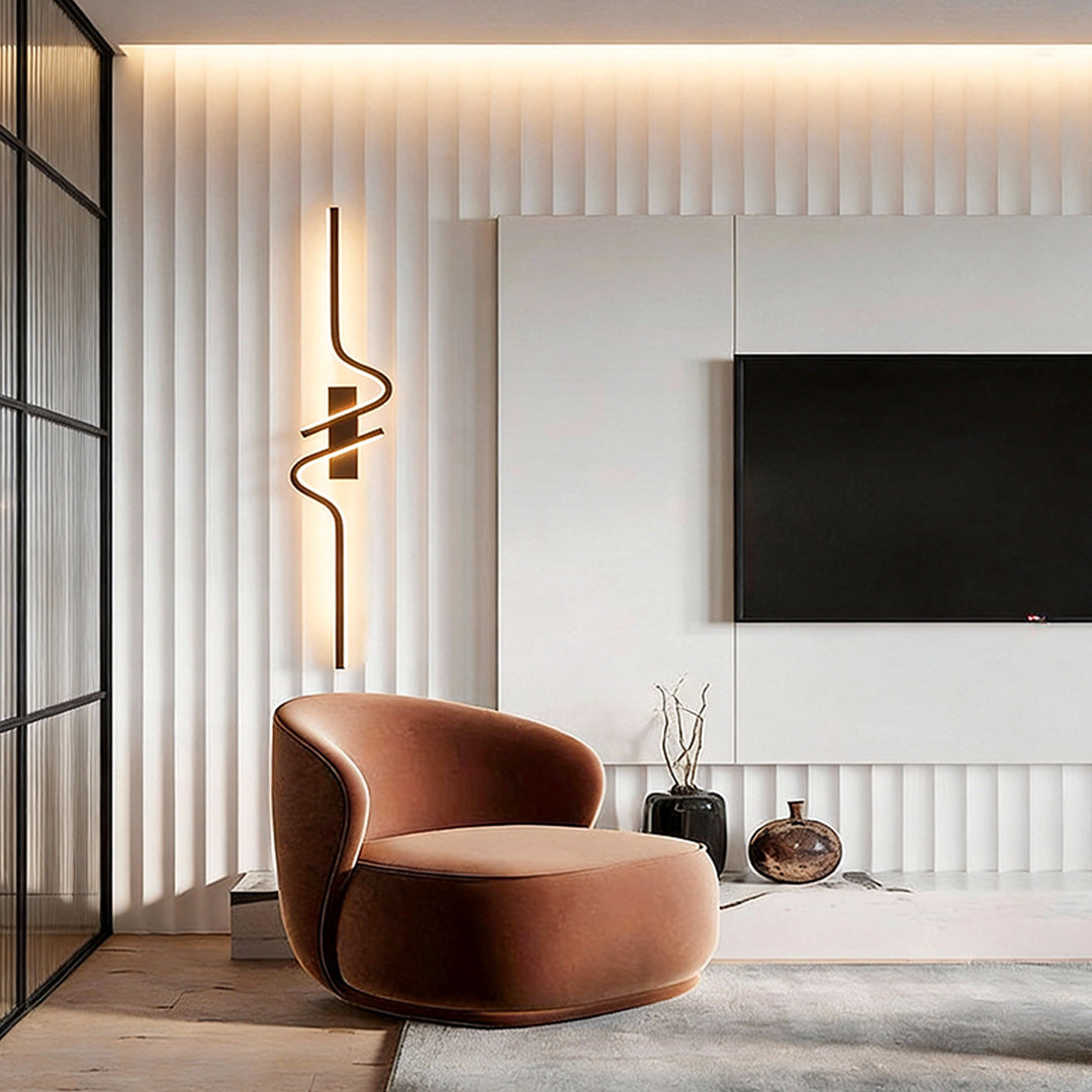 Curved Metal Wall Sconce Adjustable LED Wall Light