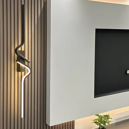 Curved Metal Wall Sconce Adjustable LED Wall Light