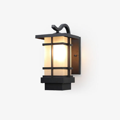 Modern Outdoor Wall Lantern Adjustable Wall Mounted Aluminum Frosted Glass LED IP65 Waterproof