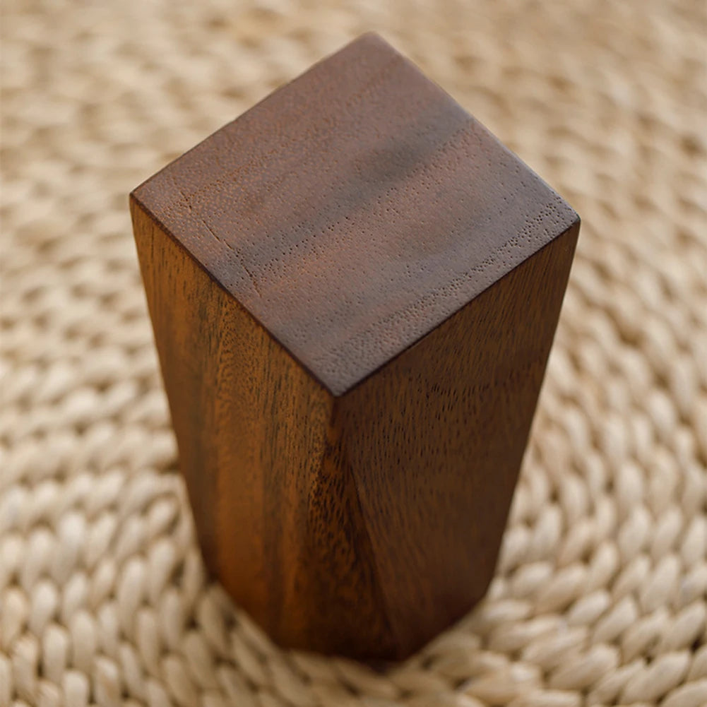Walnut Wood Pen Pot Holder Desktop Organiser Basket Office Desk Stationery Storage Cup Pencil