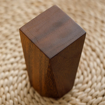 Walnut Wood Pen Pot Holder Desktop Organiser Basket Office Desk Stationery Storage Cup Pencil