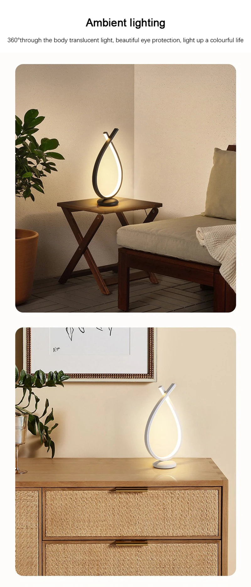 LED USB Night Lamp – Minimalist Desktop Touch Dimmer Decor Light