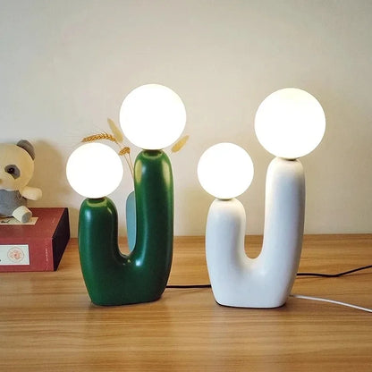 Nordic Scandinavian Art Glass Table Lamp Warm Ambient Glow Versatile Placement