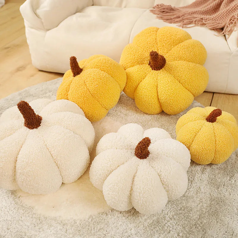 Plush Seat Cushion Cute Pumpkin Throw Pillow Super Soft Waist Sofa Window Halloween Ornament
