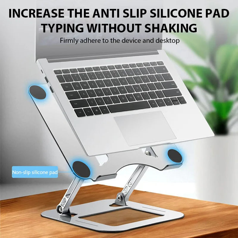 Adjustable Laptop Stand – Foldable Cooling Riser for 17" Laptops
