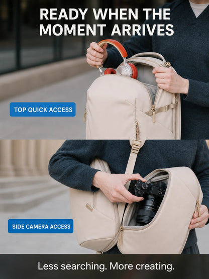 Camera Backpack 16L 22L Water-Resistant Photography Bag