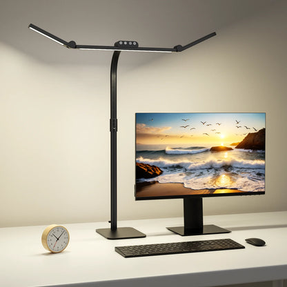 24W Wide Bar LED Desk Lamp Dimmable Eye Protection Home Office Indoor Lighting