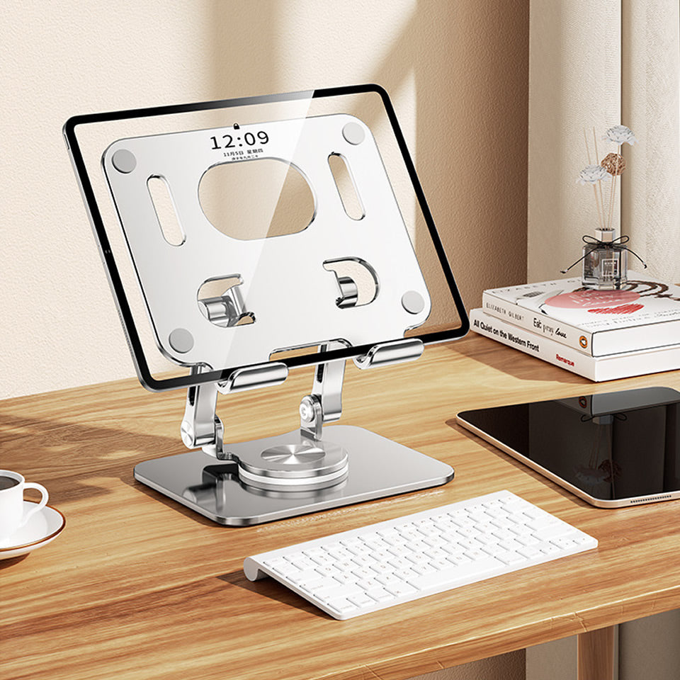 360° Rotating Tablet Stand – Foldable Aluminium iPad Holder