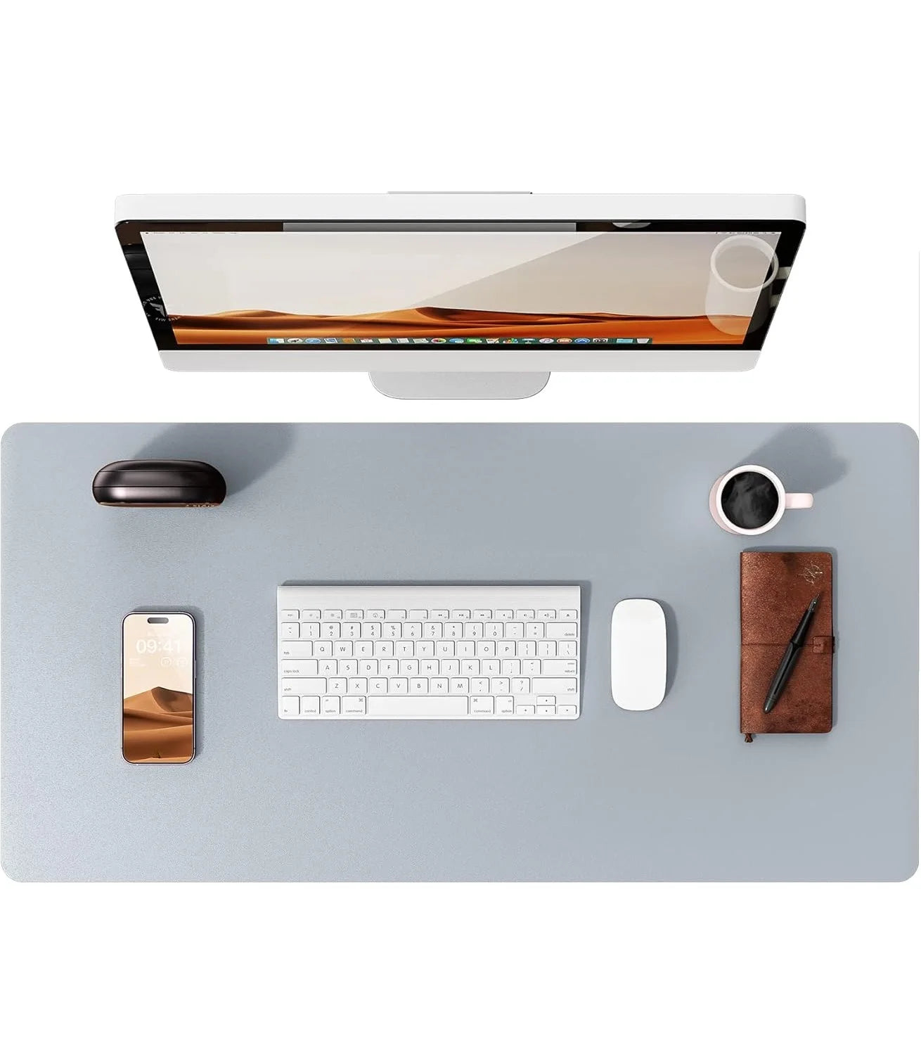 PU Leather Desk Mat – Large Non-Slip Waterproof Office Mouse Pad