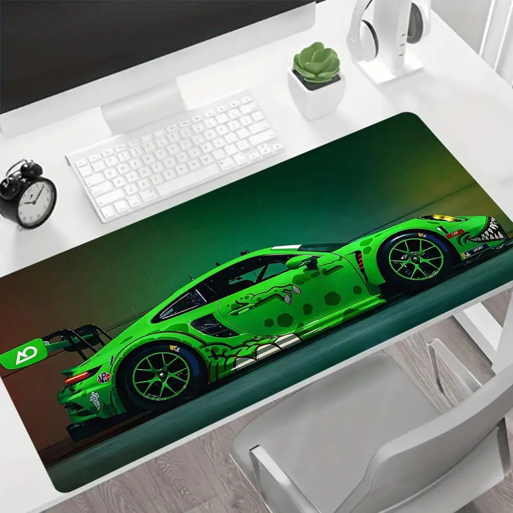 Porsche 911 GT3 Green Gaming Mouse Pad Desk Mat