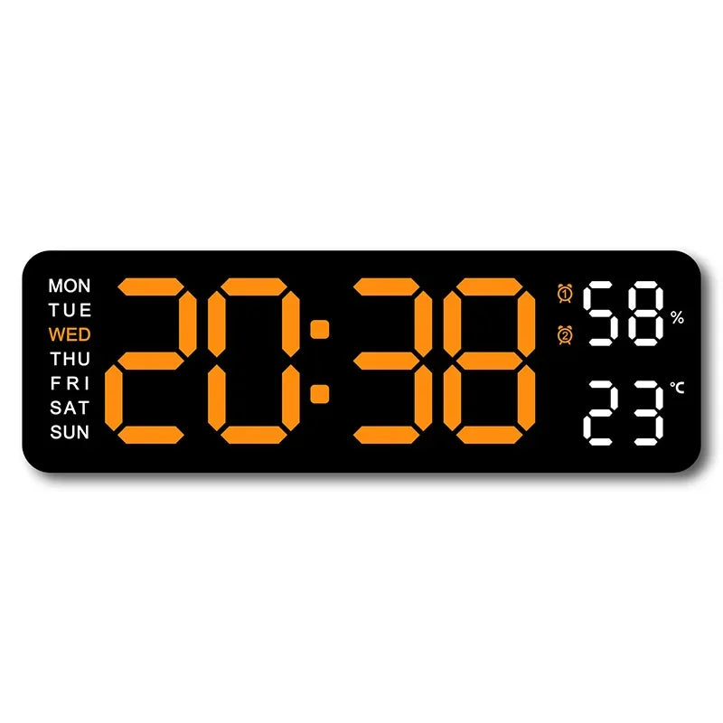 9" LED Digital Wall & Alarm Clock