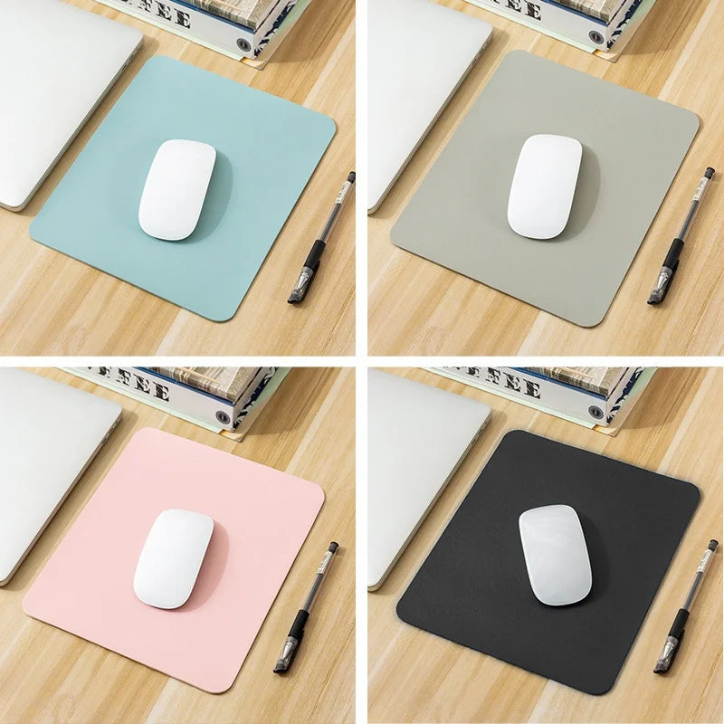 Small PU Leather Mouse Pad – Non-Slip Waterproof Desktop Mat