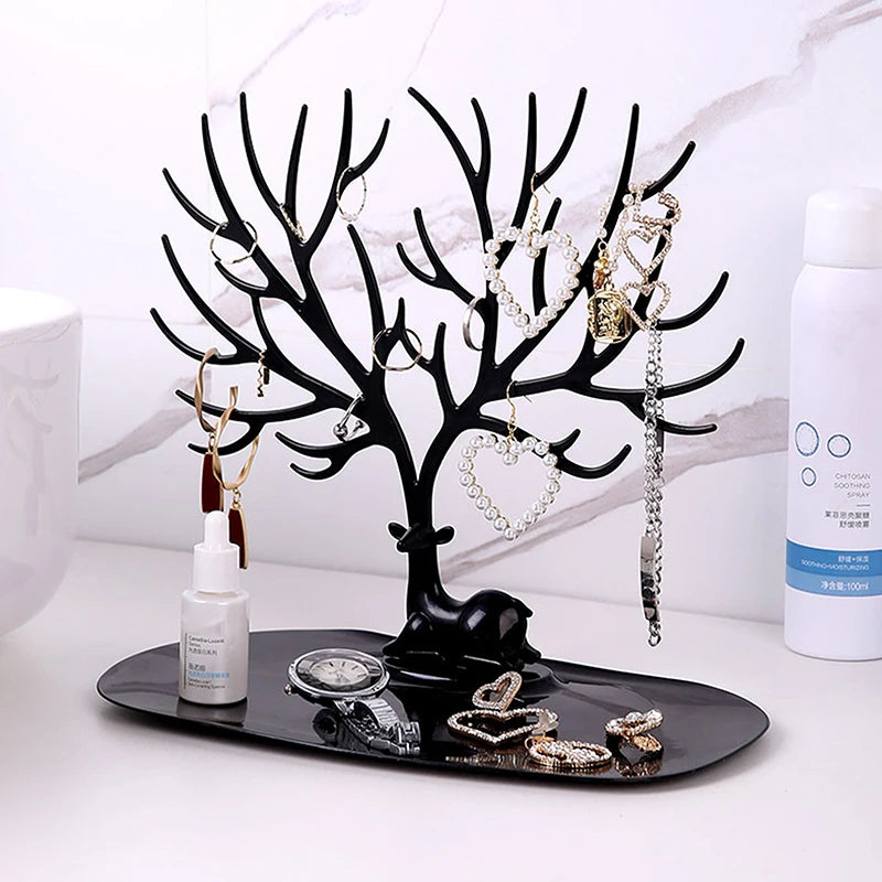 Jewelry Tree Stand Earring and Necklace Holder Desk Organiser Home Office Storage