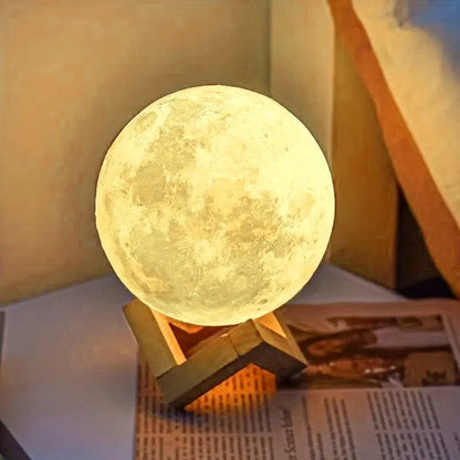 LED Moon Galaxy Night Light Bedroom Lighting DIY Lamp Kids Gifts Warm Eye-Friendly Glow