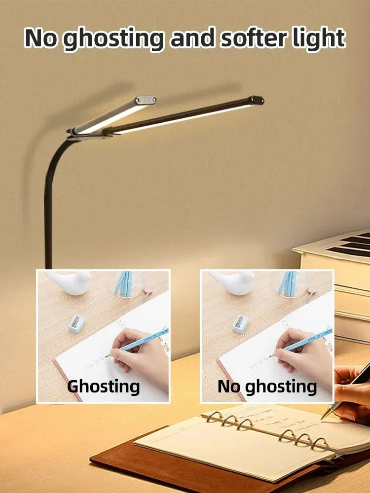 LED Architect Desk Lamp – Double Head Gooseneck 5 Colour Dimmer