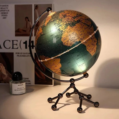 Luxury Modern Globe Ornament With Sailboat Accent Elegant Metal Sculpture For Living Room TV Stand