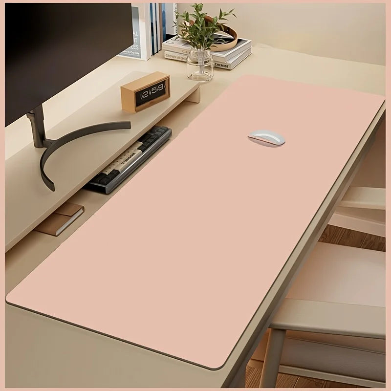 Large Faux Leather Desk Pad – Waterproof Non-Slip Mouse Pad