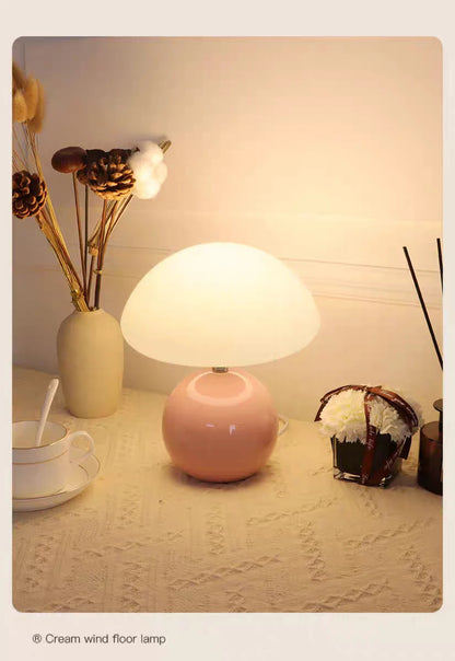 Ceramic Mushroom Table Lamp Bedside Bedroom Nightstand