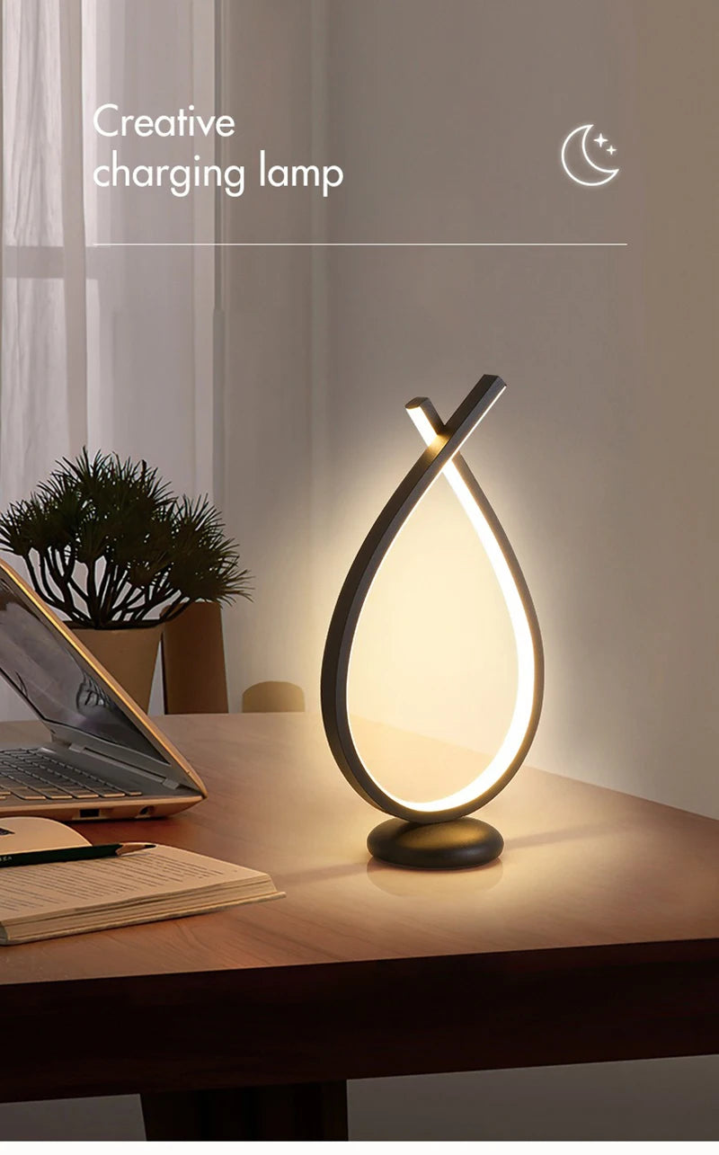 LED USB Night Lamp – Minimalist Desktop Touch Dimmer Decor Light