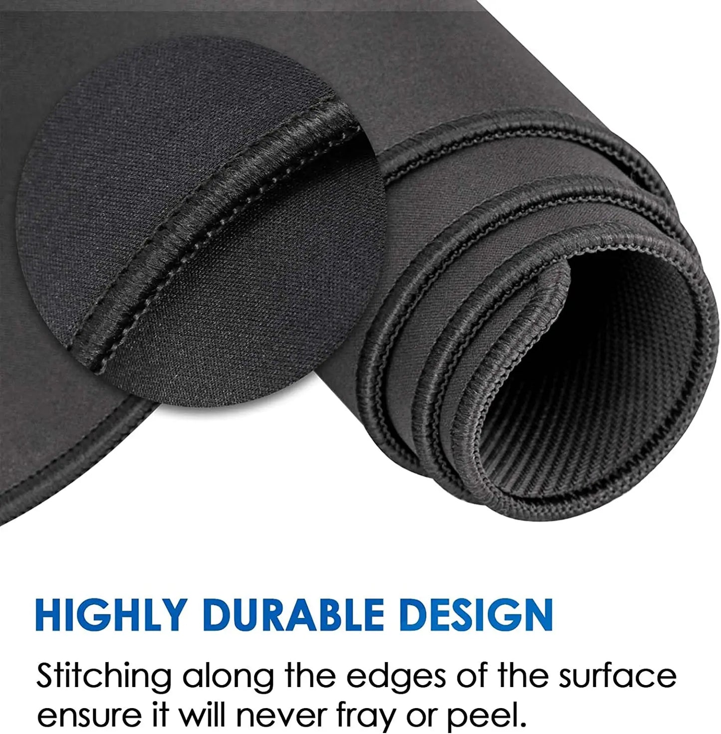 XXL Black Desk Mat – Extended Non-Slip Mouse Pad for Gaming & Office
