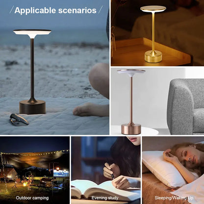 Rechargeable LED Table Lamp Touch Sensor Night Light Portable Cordless Bedroom Reading Desk