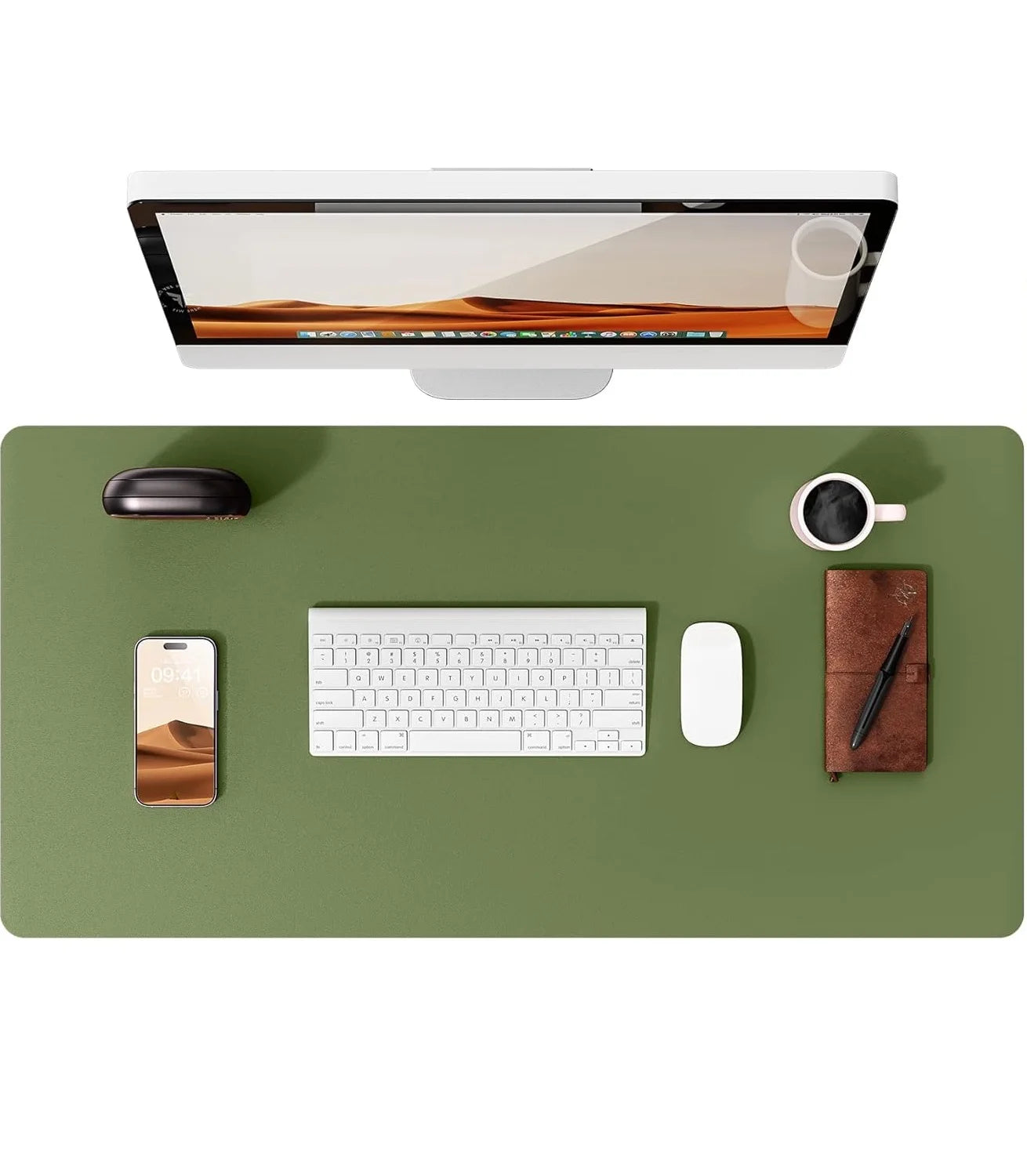 PU Leather Desk Mat – Large Non-Slip Waterproof Office Mouse Pad