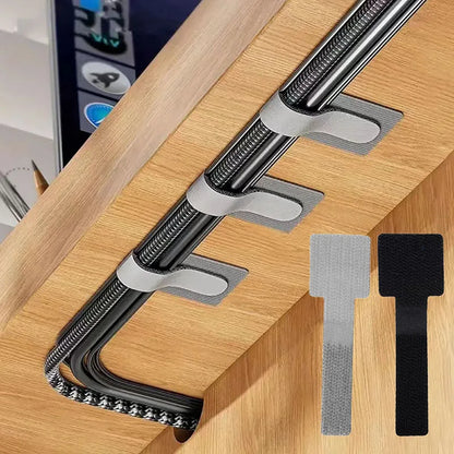 Reusable Adhesive Cable Ties Self-Adhesive Backing Tangle-Free Routing Home and Office Ready