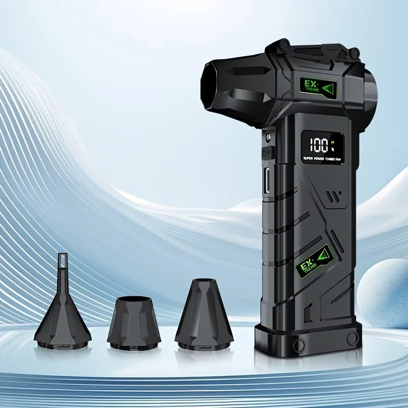 1,000,000 RPM Rechargeable Turbo Jet Air Blower LED Cordless Keyboard Cleaner PC Duster Portable