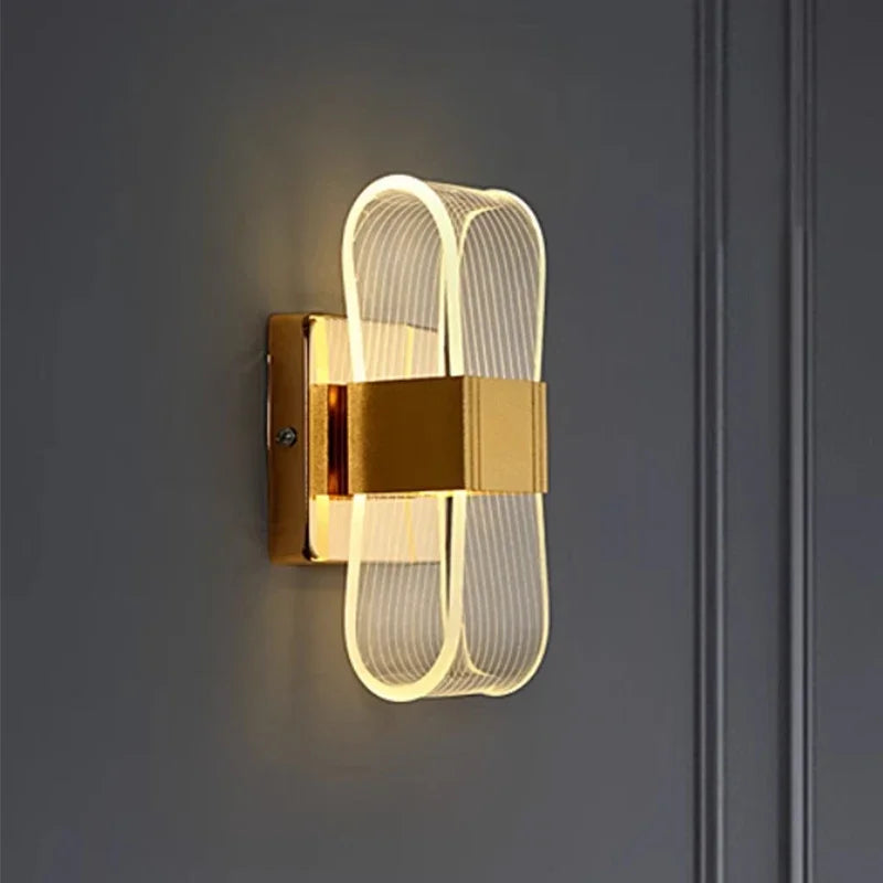 Nordic Luxury LED Bedside Wall Lamp Aluminum Warm White 3 Color Modern Living Room Sconce
