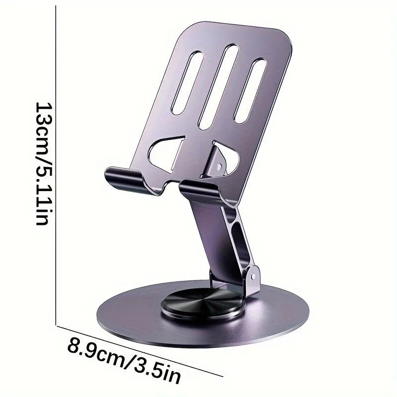 360° Rotating Phone Stand – Foldable Aluminium Desk Holder
