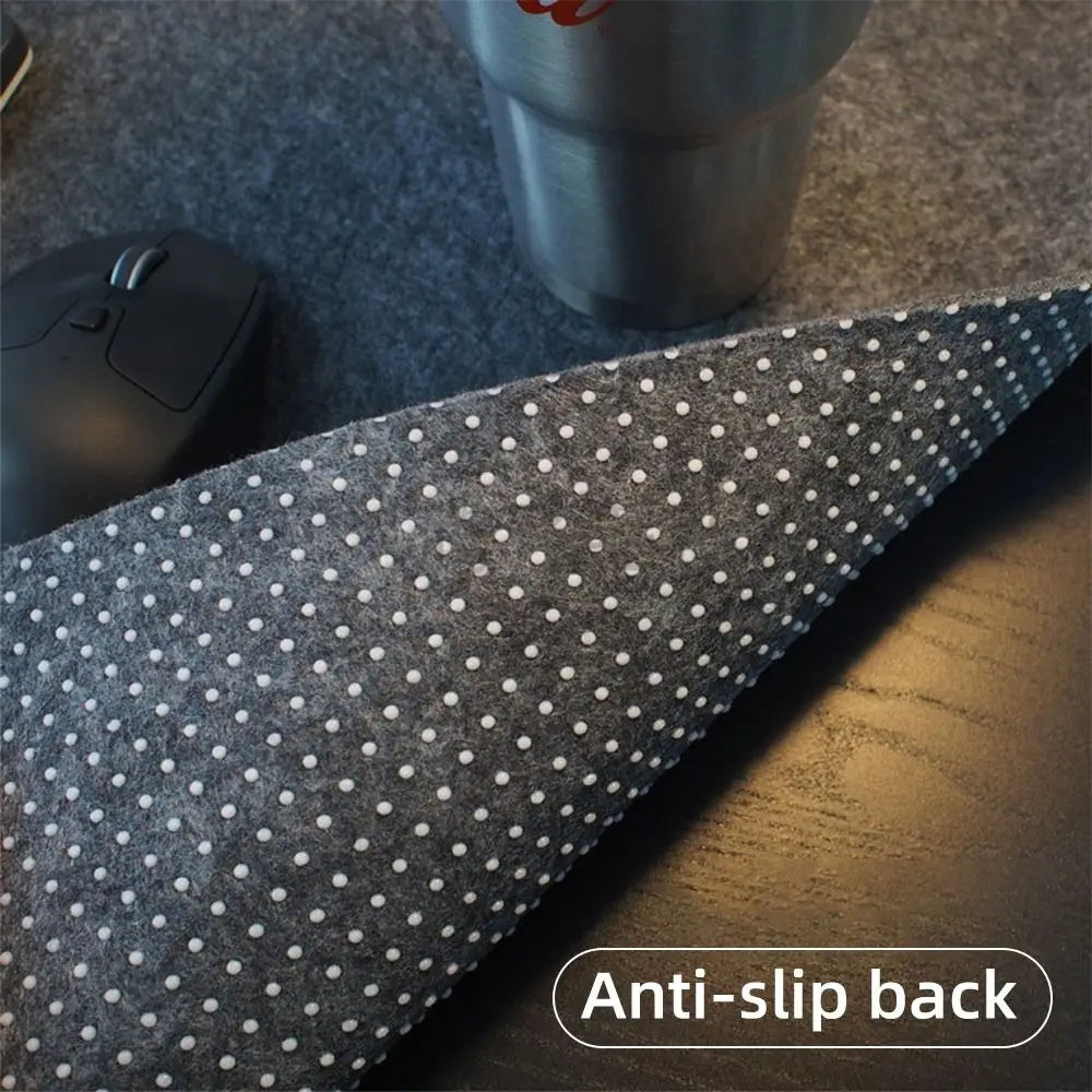 Wool Felt Desk Mat – Large Non-Slip Mouse Pad Home Office Multi-Size